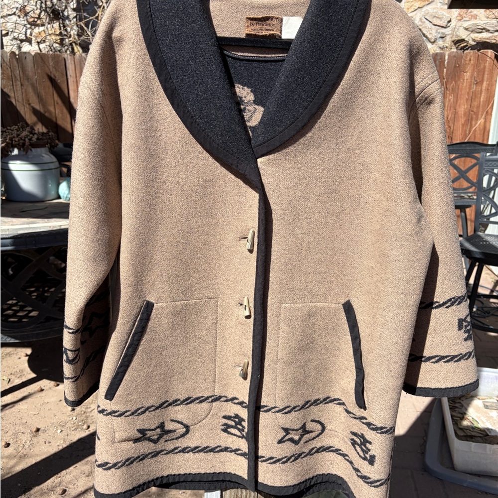Vintage Pendleton Knockabout Women's Tan Wool Coat